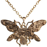 Red Clear Rhinestone Butterfly Charm Chain Necklace