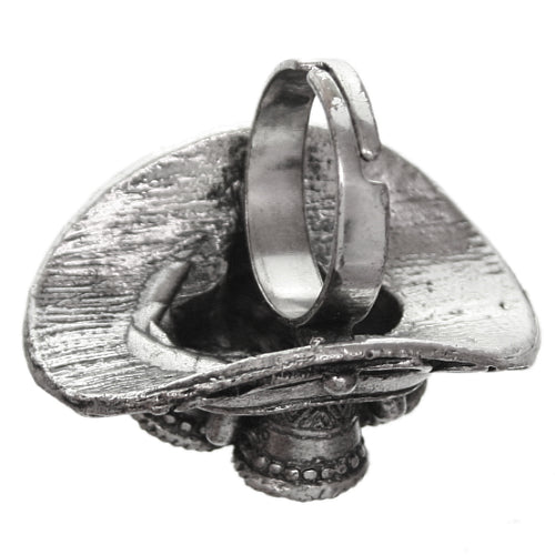 Pink Faceted Four Stone Adjustable Cocktail Ring