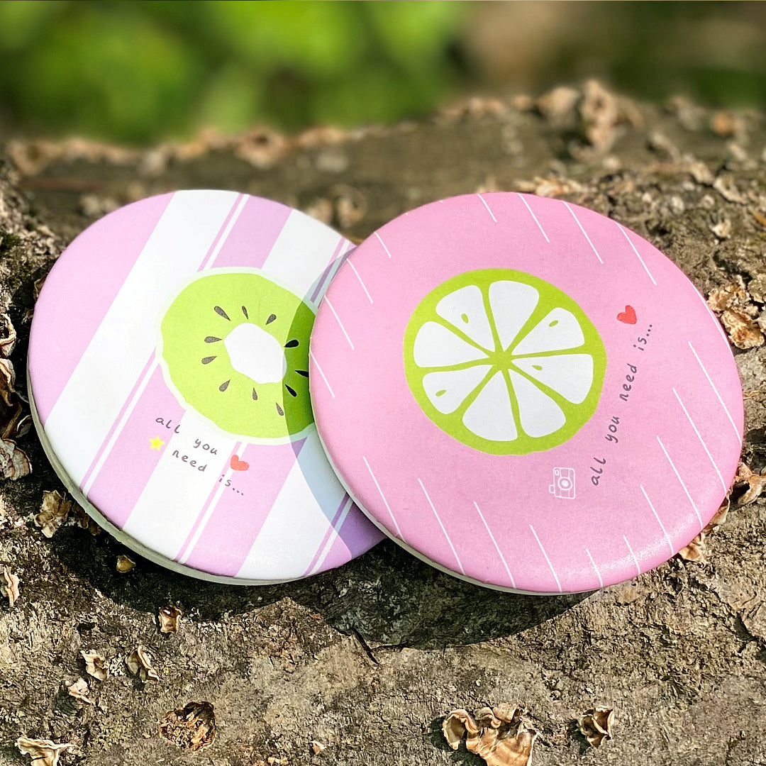Purple Kiwi Compact Makeup Mirror