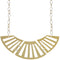 Gold Two Sided Mirrored Chain Necklace