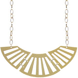Gold Two Sided Mirrored Chain Necklace
