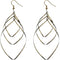Gold Triple Teardrop Earrings