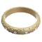 Gold Beaded Gemstone Bangle Bracelet