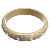 Gold Beaded Gemstone Bangle Bracelet