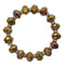 Gold Briolette Rhinestone Bead Stretch Bracelet