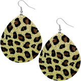 Gold Glitter Spotted Teardrop Earrings