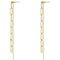 Gold Chain Link Long Dangle Earrings
