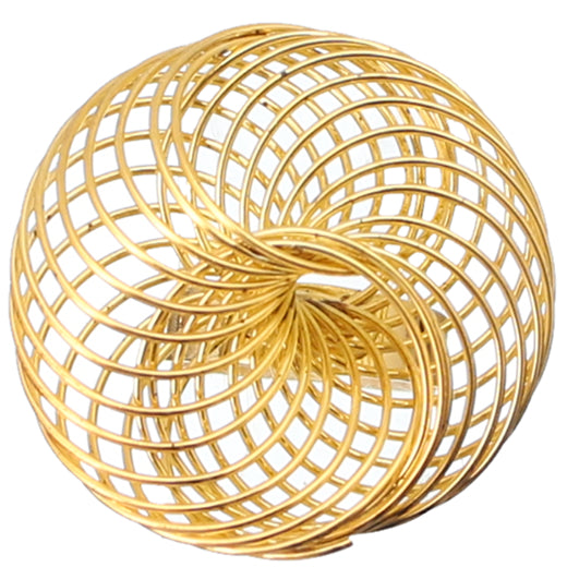 Gold Coil Intertwined Adjustable Ring