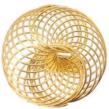 Gold Coil Intertwined Adjustable Ring