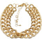 Gold Double Row Chain Link Bracelet