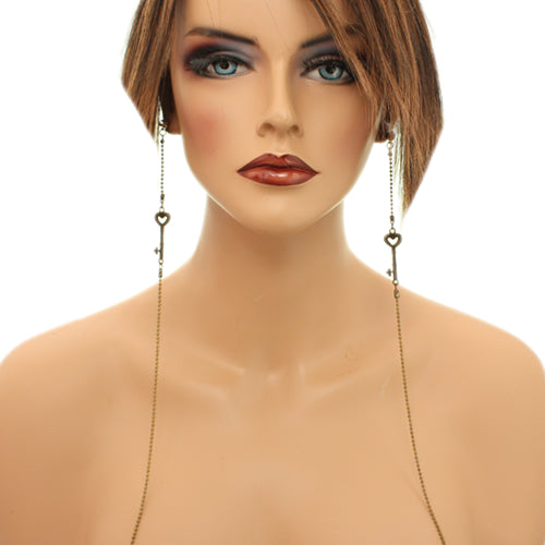 Gold long earrings