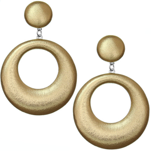 Gold Soft Open Hoop Post Earrings