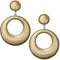 Gold Soft Open Hoop Post Earrings