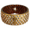 Gold Iridescent Five Row Hinged Bracelet