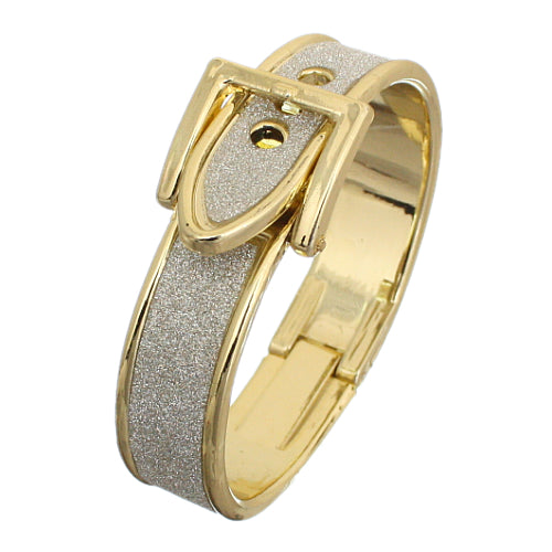 Gold Glitter Buckle Hinged Bracelet