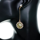 Gold Confetti Vertical Bar Drop Earrings