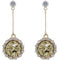 Gold Confetti Vertical Bar Drop Earrings