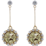 Gold Confetti Vertical Bar Drop Earrings