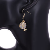 Gold Iridescent Rainbow Mermaid Scale Earrings