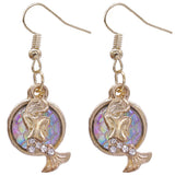 Gold Iridescent Rainbow Mermaid Scale Earrings
