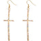 Gold Cross Earrings