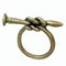 Gold Antique Knotted Nail Mini Statement Ring