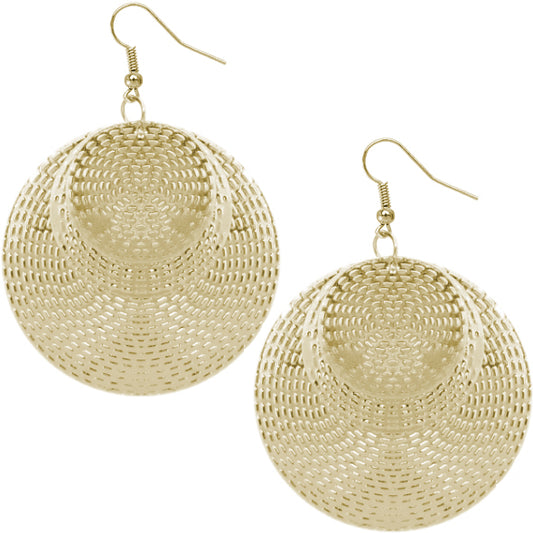 Gold Disc Earrings