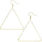 Gold Big Open Triangle Earrings