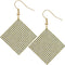 Gold Mesh Mini Rhinestone Drop Earrings