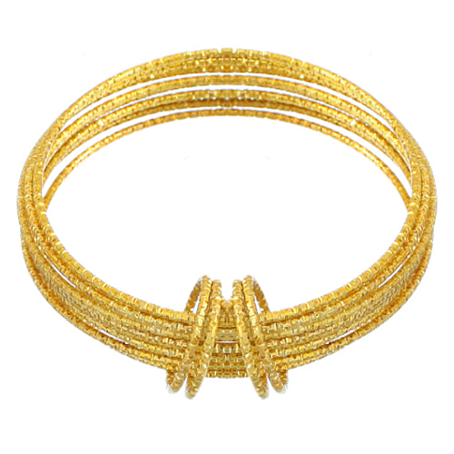 Gold Thin Multi Line Bangle Bracelets