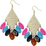 Gold Multicolor Caged Earrings