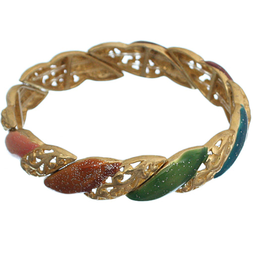 Gold Multicolor Stretch Elegant Bracelet