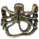 Gold Octopus Mini Statement Ring
