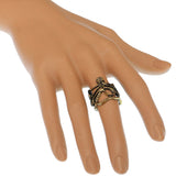 Gold Octopus Mini Statement Ring