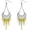 Gold Spiked Drop Chain Dangle Earrings