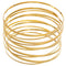 Gold Coil Spiral Bangle Bracelet