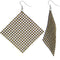 Gold Black Flat Rhinestone Mesh Earrings