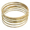 Gold Multi Line Stacked Bangle Bracelets