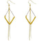 Gold Triangular Loop Chain Earrings