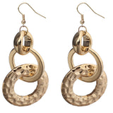 Gold Hammered Earrings
