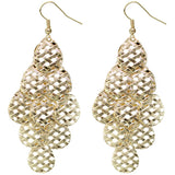 Gold Woven Teardrop Dangle Earrings