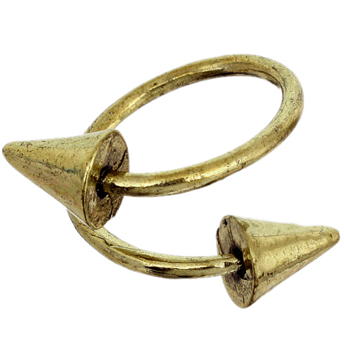 Antique Gold Swirl Mini Cone Adjustable Ring
