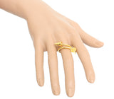 Gold Swirl Mini Cone Adjustable Ring