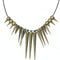 Antique Gold Spike Nylon Necklace Set
