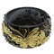 Gold Carved Butterfly Hinged Bracelet