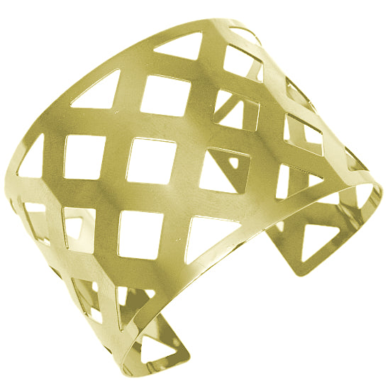 Gold Cutout Metal Cuff Bracelet