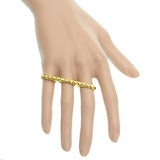 Gold Triple Love Heart Midi Knuckle Ring