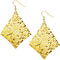 Gold Mesh Glitter Dangle Earrings
