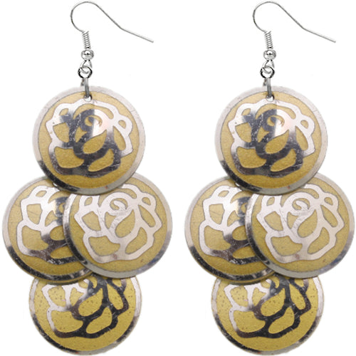 Gold disk earrings