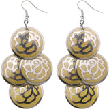 Gold disk earrings